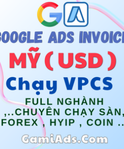 Tài khoản Google Ads Invoice USD